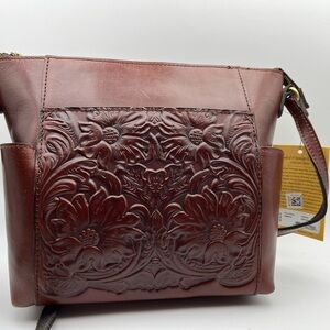 Patricia Nash Brown Embossed Shoulder Bag